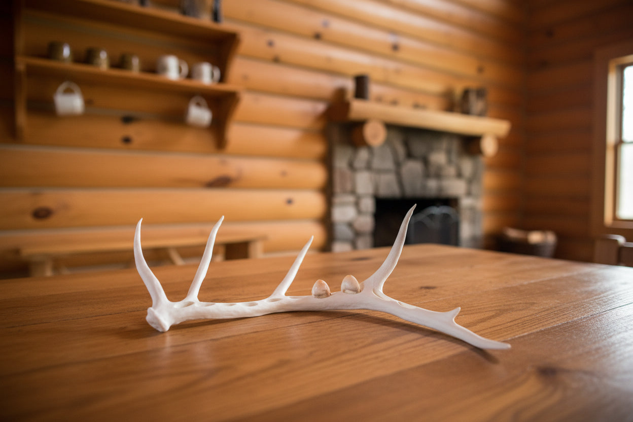 Elk Antler Ivory Display